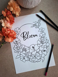 Circle of Bloom – Quiet Affirmations Coloring Ritual | Digital Download
