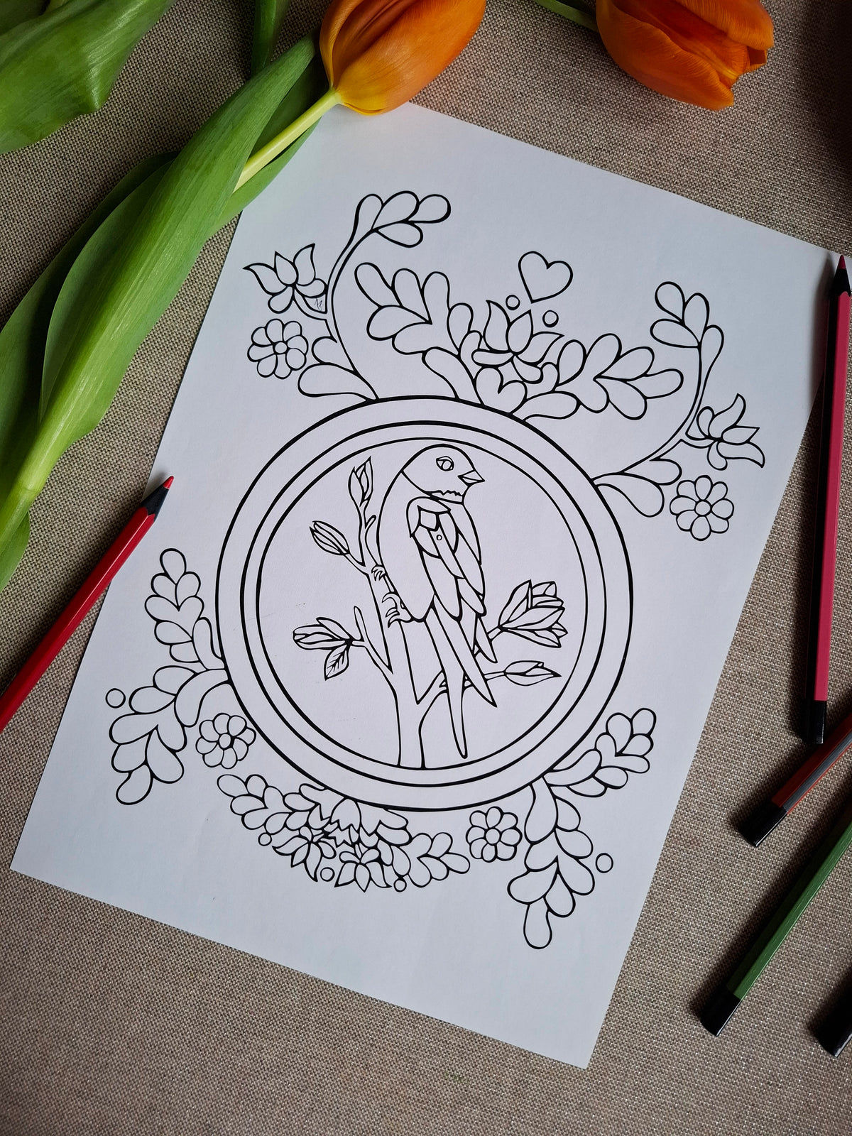 In the Mirror – Reflection Coloring Ritual | Digital Download
