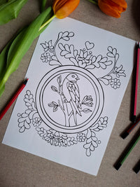 In the Mirror – Reflection Coloring Ritual | Digital Download