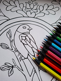 In the Mirror – Reflection Coloring Ritual | Digital Download