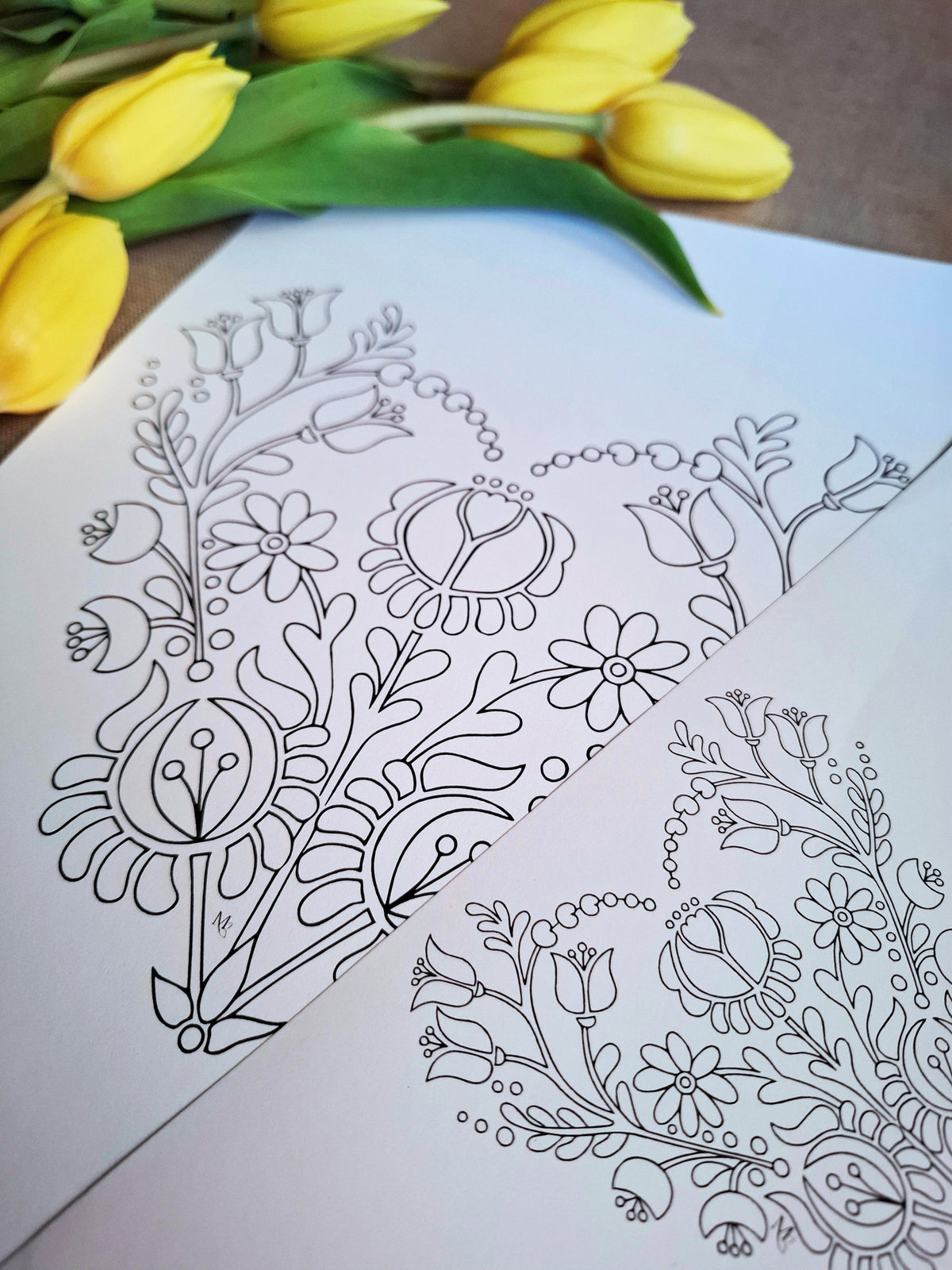 Ornament of the Heart (Set of 2) – Connection Coloring Ritual | Digital Download