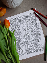 Guardian of Paradise – Sanctuary Coloring Ritual | Digital Download
