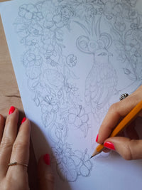 Guardian of Paradise – Sanctuary Coloring Ritual | Digital Download