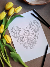 Ornament of the Heart (Set of 2) – Connection Coloring Ritual | Digital Download