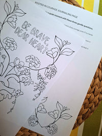 Rooted in Courage – Quiet Affirmations Coloring Ritual | Digital Download