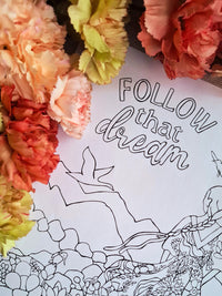 The Dreamer's Journey – Quiet Affirmations Coloring Ritual | Digital Download