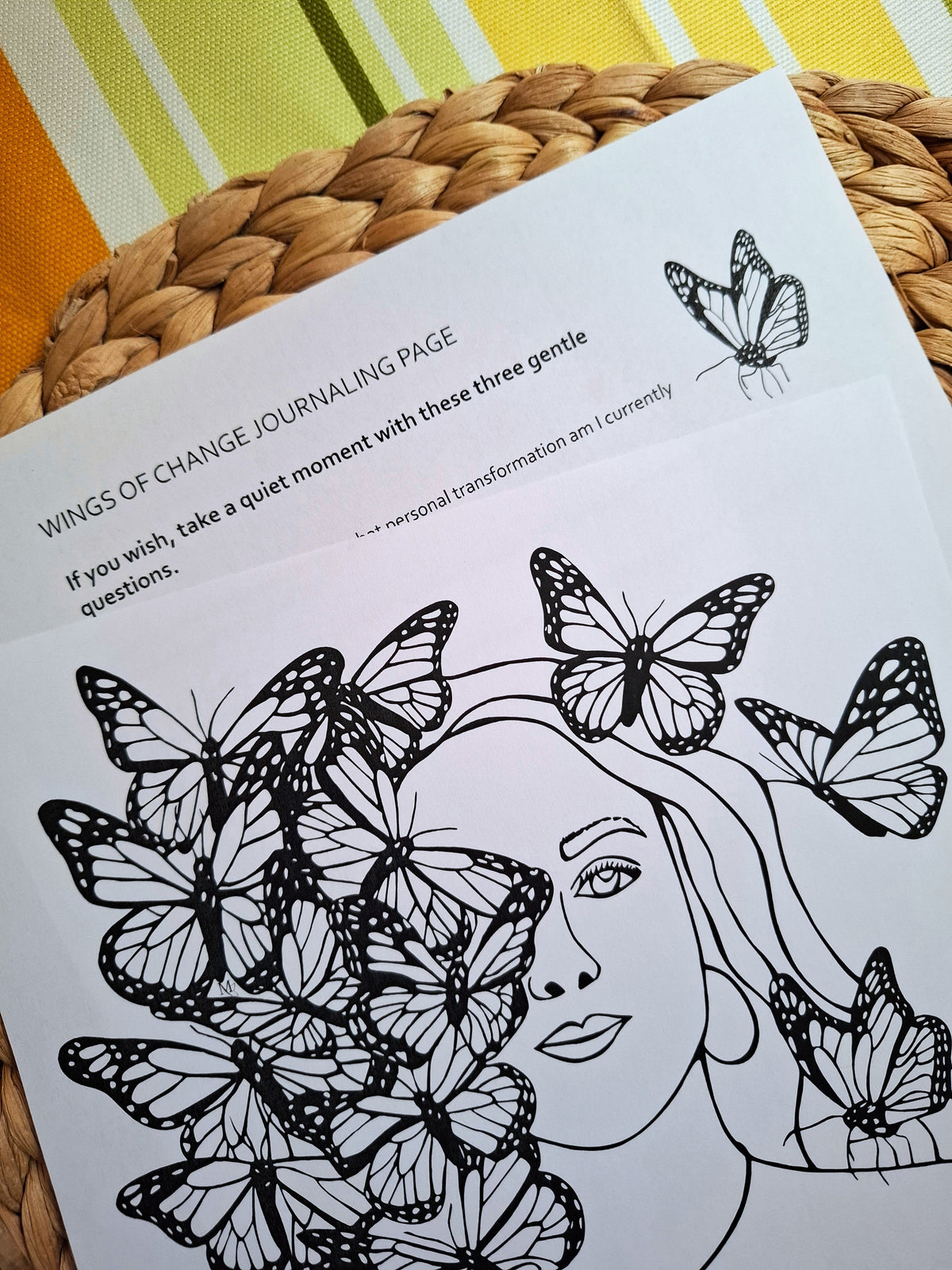 Wings of Change - Transformation Coloring Ritual | Digital Download