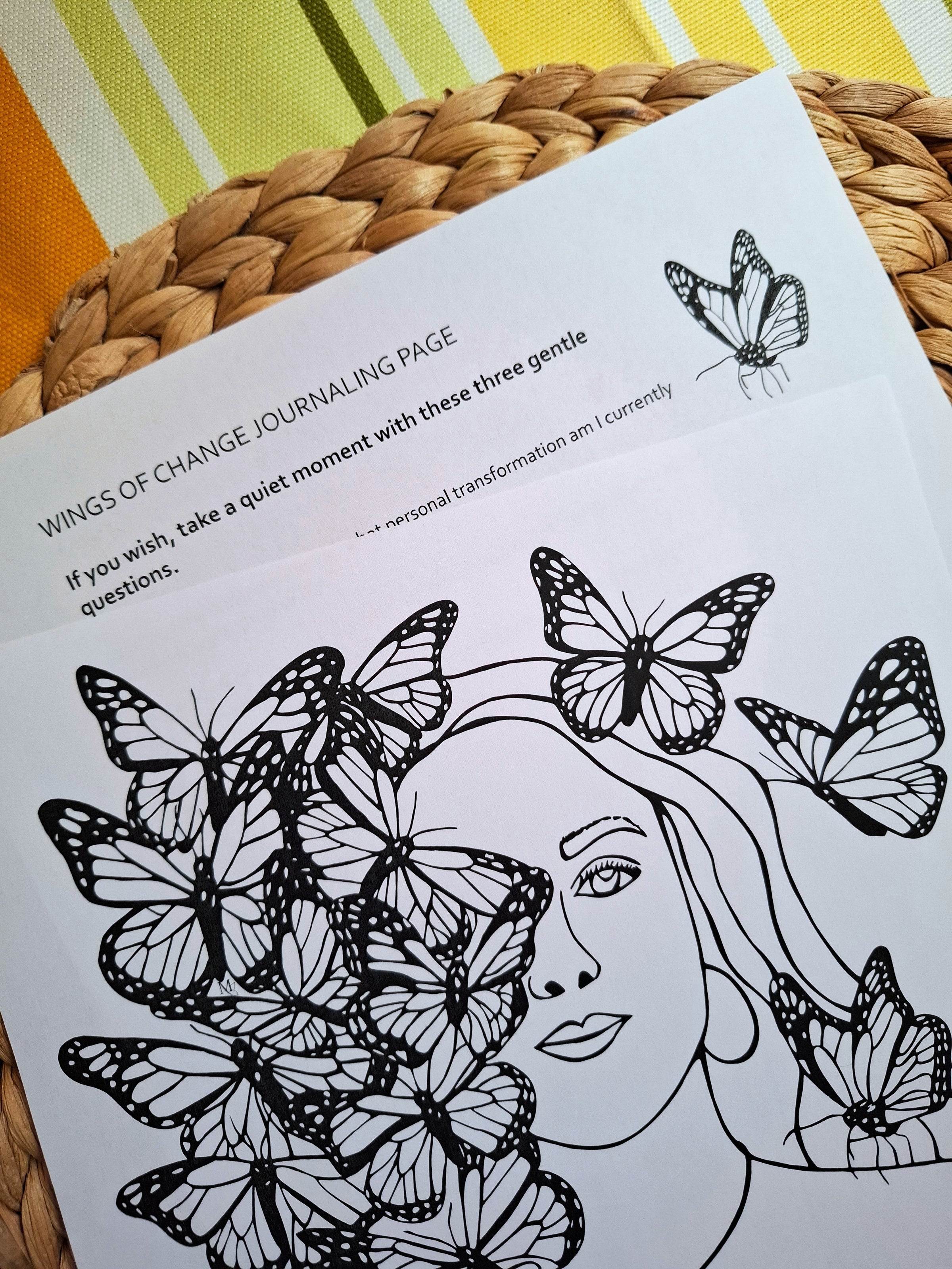 Wings of Change - Transformation Coloring Ritual | Digital Download