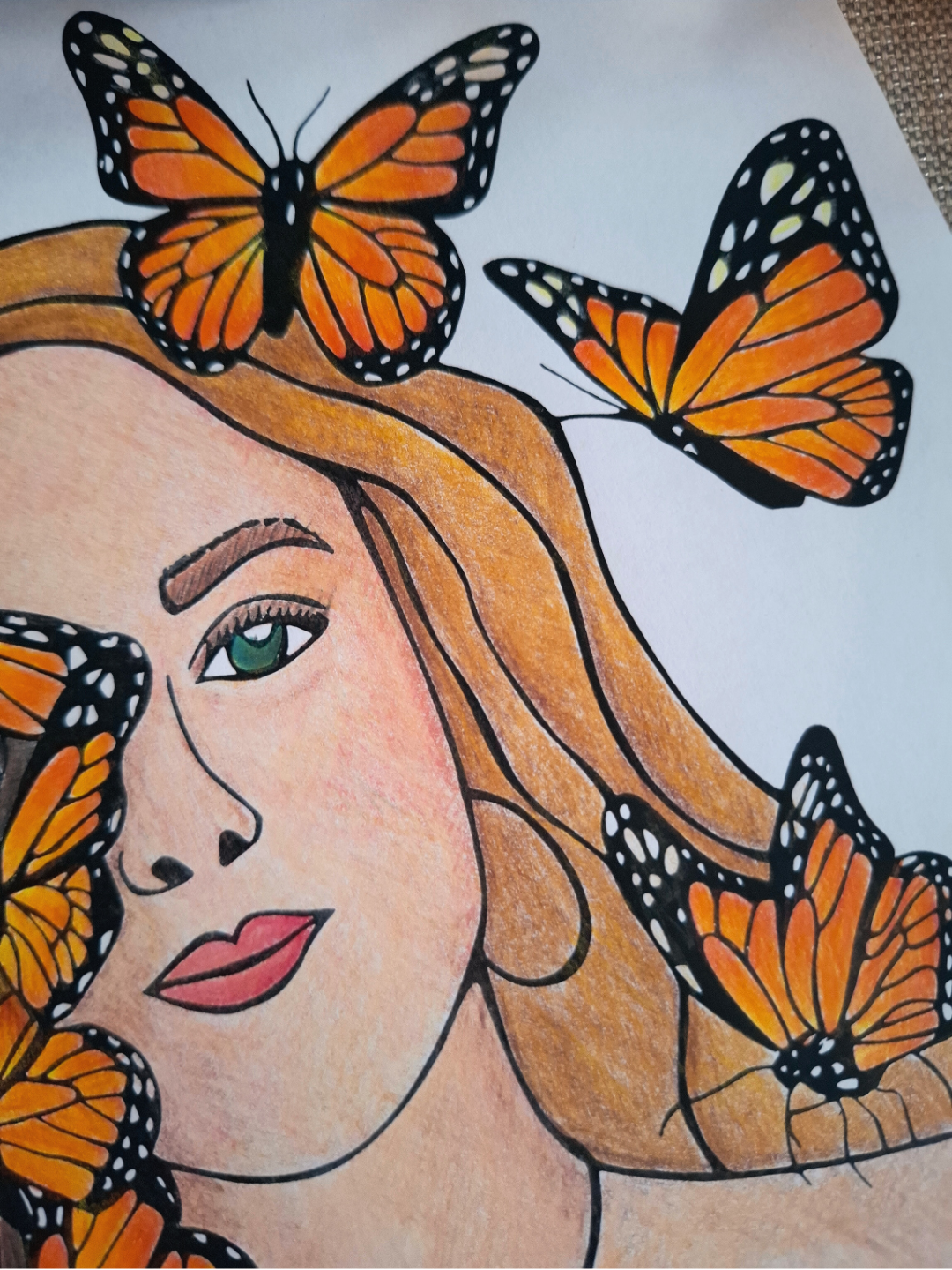 Wings of Change – Printable Line Art | Digital Download