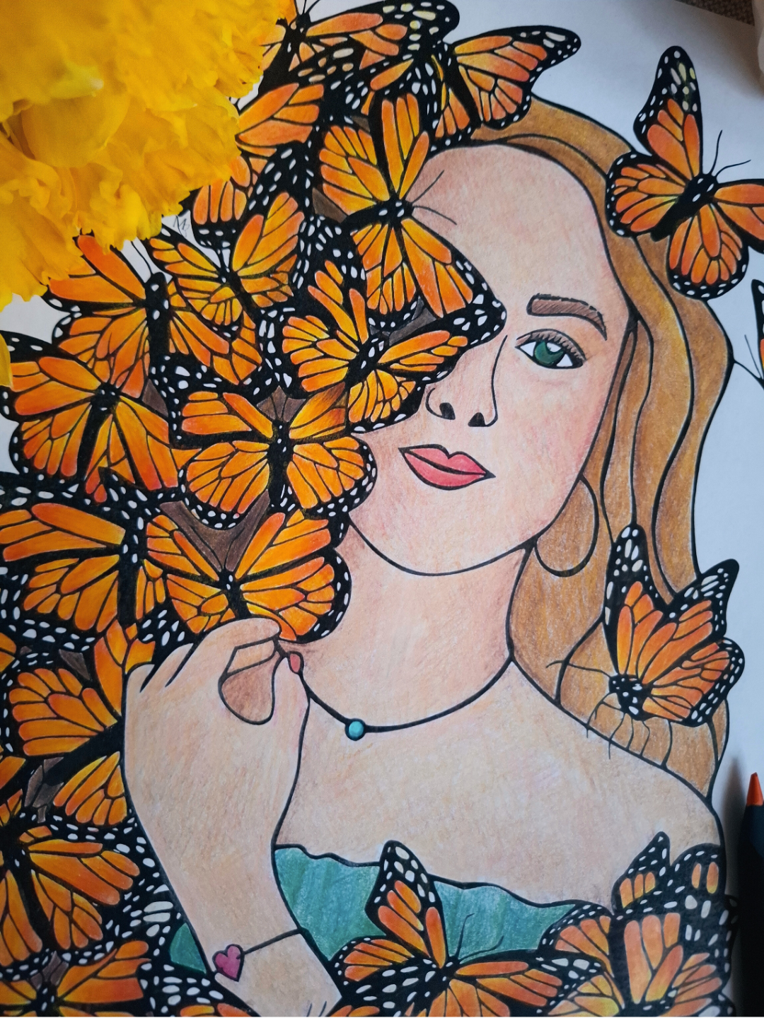 Wings of Change – Printable Line Art | Digital Download